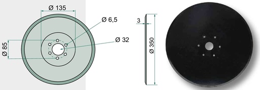 [AMAT3-104741] Disc de semanat - Ø 350 x 3 mm