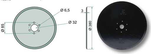 [AMAT3-104742] Disc de semanat - Ø 380 x 3 mm