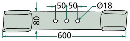 [AMAT3-106004] Cuțit - răsucit, grosime = 8 mm