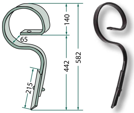 [AMAT3-105617] Dinte cultivator - dreapta, cpl. cu brazdar