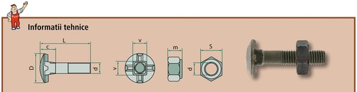 [AMAT3-104847] Șurub plug M10x1,5 - 10.9 45 mm