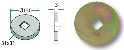 [AMAT3-104857] Disc de nivelare 90 mm