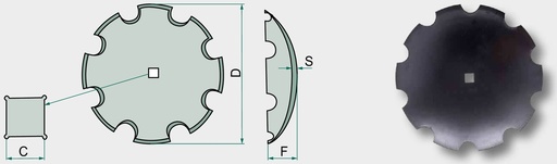 [AMAT3-105639] Taler disc - dintat 660 x 6
