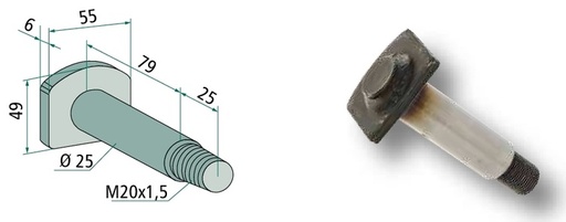 [AMAT3-106675] Șurub M20x1,5 - 10.9 104 mm