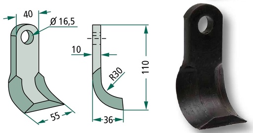 [AMAT3-106113] Cuțit Y 110 mm