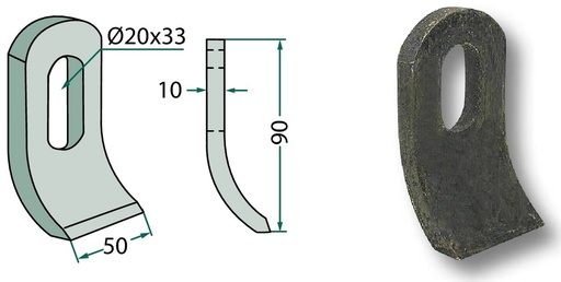 [AMAT3-106126] Dinte tocător 90 mm