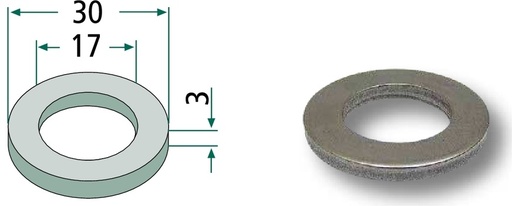[AMAT3-106130] Saiba - 17 x 30 x 3 mm