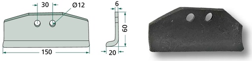 [AMAT3-106215] Cuţit reversibil 60 mm