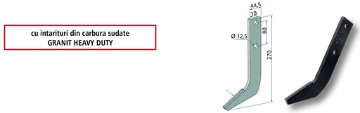 [AMAT3-107939] Heavy Duty Dinte cultivator pentru cartofi - cu placi din metal dur, supuse procesului de lipire