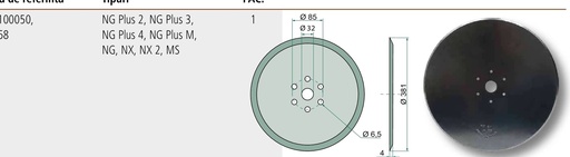 [AMAT3-106815] Taler disc - neted, Ø 381 x 4 mm