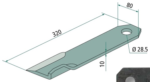 [AMAT3-106279] Cuțit 320 mm