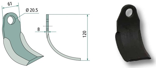 [AMAT3-106312] Cuțit arcuit 120 mm