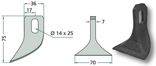 [AMAT3-106330] Cutit tocator 75 mm