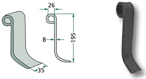 [AMAT3-106402] Cutit tocator 195 mm