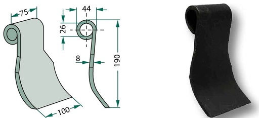 [AMAT3-106407] Cutit tocator 190 mm