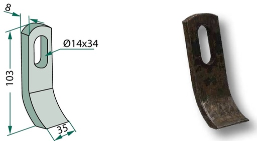 [AMAT3-106552] Cutit tocator 103 mm