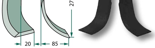 [AMAT3-107144] Cutit curbat - stanga
