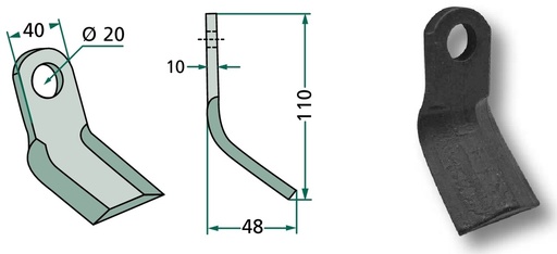 [AMAT3-106594] Cuțit Y 110 mm