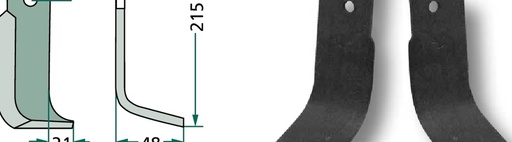 [AMAT3-107167] Cutit curbat - stanga, tip 6000