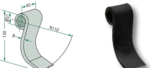 [AMAT3-106620] Cutit tocator 130 mm