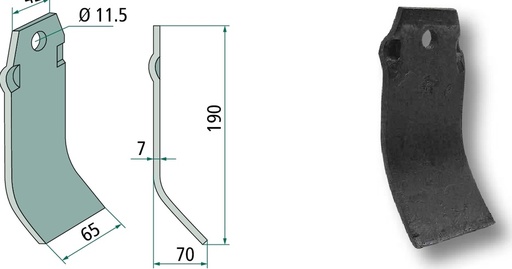 [AMAT3-106630] Cutit tocatoare 190 mm