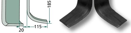 [AMAT3-107230] Cutit curbat - stanga