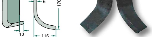 [AMAT3-107241] Cutit curbat - stanga, tipul L