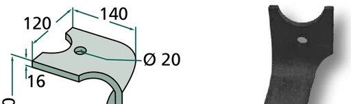 [AMAT3-107686] Dinte grapa rotativa - dreapta