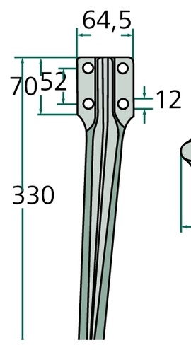 [AMAT3-107708] Dinte grapa rotativa - stânga