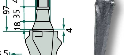 [AMAT3-107724] Dinte pentru grapa rotativa - stânga