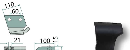 [AMAT3-107763] Dinte pentru grapa rotativa - dreapta