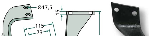[AMAT3-107783] Dinte grapa rotativa - MZ28B RE