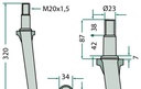 Dinte grapa rotativa 320 mm