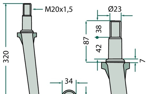 [AMAT3-107824] Dinte grapa rotativa 320 mm