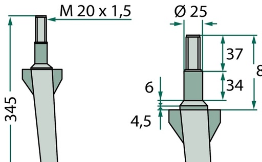 [AMAT3-107828] Dinte pentru grapa rotativa 345 mm