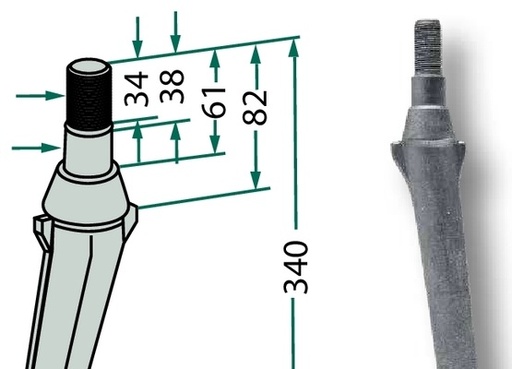 [AMAT3-107834] Dinte pentru grapa rotativa 340 mm