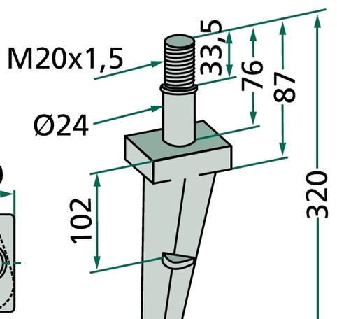 [AMAT3-107835] Dinte pentru grapa rotativa - FZ / ER