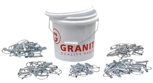 [AMAT3-109673] Set splinturi - fara gaura A 20 de buc. de splinturi zincat In recipient GRANIT