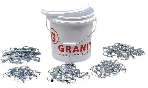 [AMAT3-109674] Set splinturi - 20 de pini de linșaj fiecare zincat In recipient GRANIT