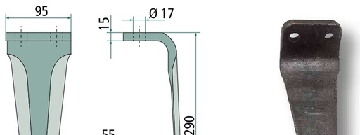 [AMAT3-107864] Dinte pentru grapa rotativa 290 mm