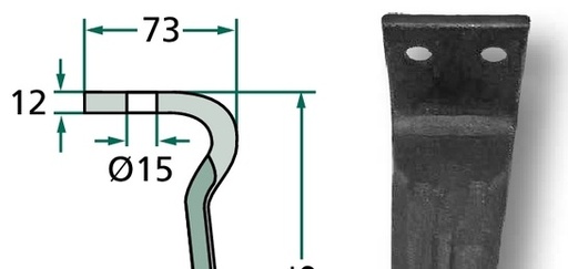 [AMAT3-107867] Dinte grapa rotativa 250 mm