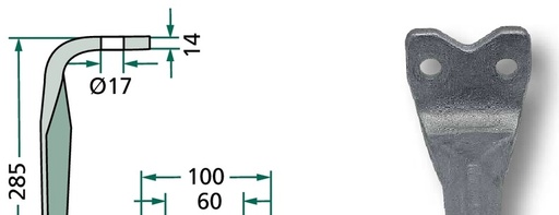 [AMAT3-107870] Dinte grapa rotativa 285 mm