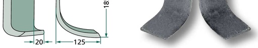 [AMAT3-107888] Cuțit arcuit - stanga