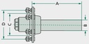 A.D.R Butuc de osie de rulare 350 mm