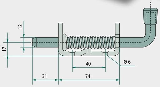[AMAT3-111291] Pastore & Lombardi Clichet elastic - zincat, cu opritor