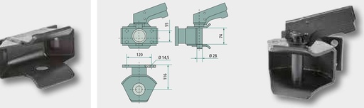 [AMAT3-111505] Cupla pentru remorcă SBR 80 - zincat