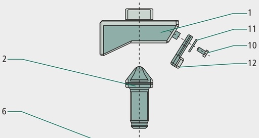 [AMAT3-110097] Jost Pivot rotativ • Drehzapfen mit Gewindebegrenzung durch Ring