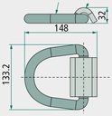 Chinga prindere 48 x 75 x M12 mm