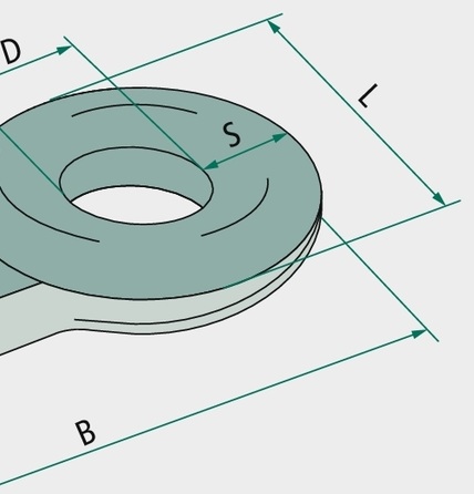[AMAT3-111546] Lagar ochet tractare - pentru ochet de remorcare cu ax rotund pentru arbore Ø 60 mm Pătrat exterior 90 x 90 mm