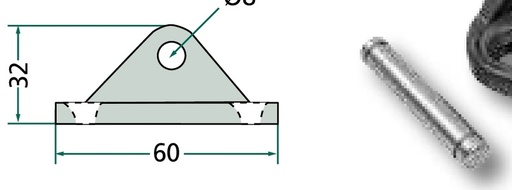 [AMAT3-110593] Pastore & Lombardi Bloc de prindere - din aluminiu eloxat